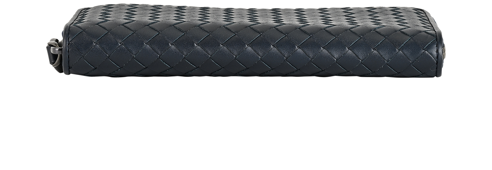 Bottega Veneta Zipped Intrecciato Wallet, &pound;250, Accessories, Navy, Leather, Top view